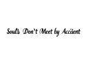 "Souls Dont Meet by Accident
" tattoo design idea