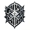 Cyber Sigilism Text tattoo design idea