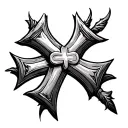 St. Andrew cross tattoo design idea