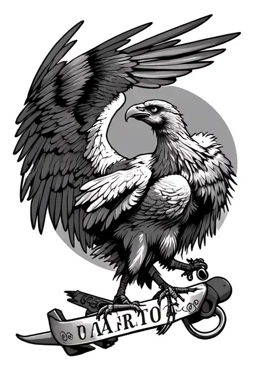 phoenix and aircraft mechanic tattoo design idea