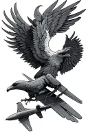 phoenix and aircraft mechanic tattoo design idea