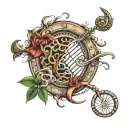 circular DNA, nematodes tattoo design idea