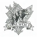 lonewolf,hardwork,unstoppable,raw,force tattoo design idea