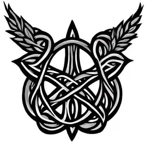 Celtic symbols representing family tattoo design idea