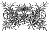 ayahuasca vines intertwining tattoo design idea