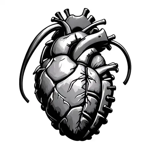 Heart Grenade tattoo design idea