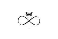Infinity two butterflies and cross tattoo tattoo design idea