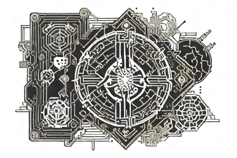 cyberpunk 2077 the fool tarot card tattoo design idea