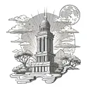 monument solariums from Goiás Brazil tattoo design idea