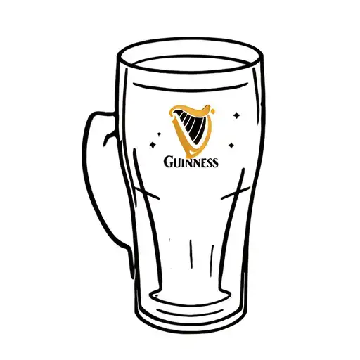 Guinness pint glass tattoo design idea