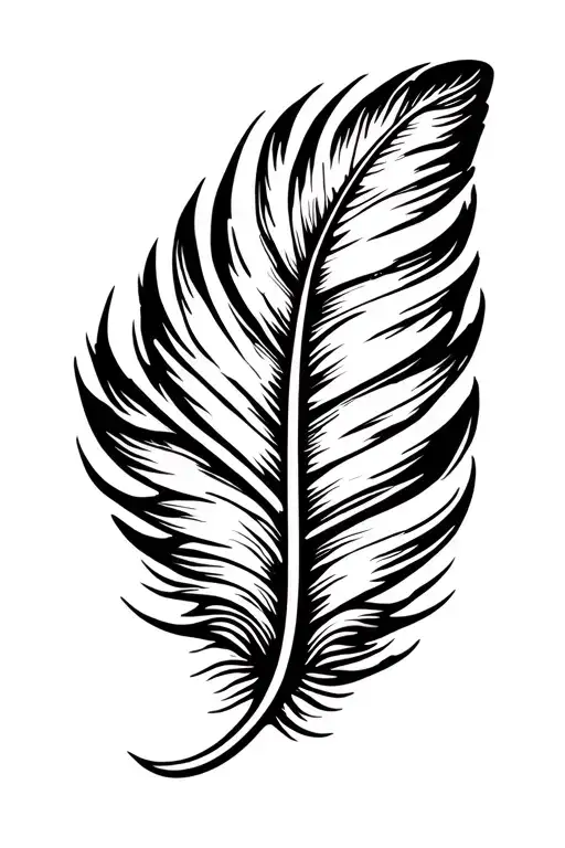 feather tattoo design idea