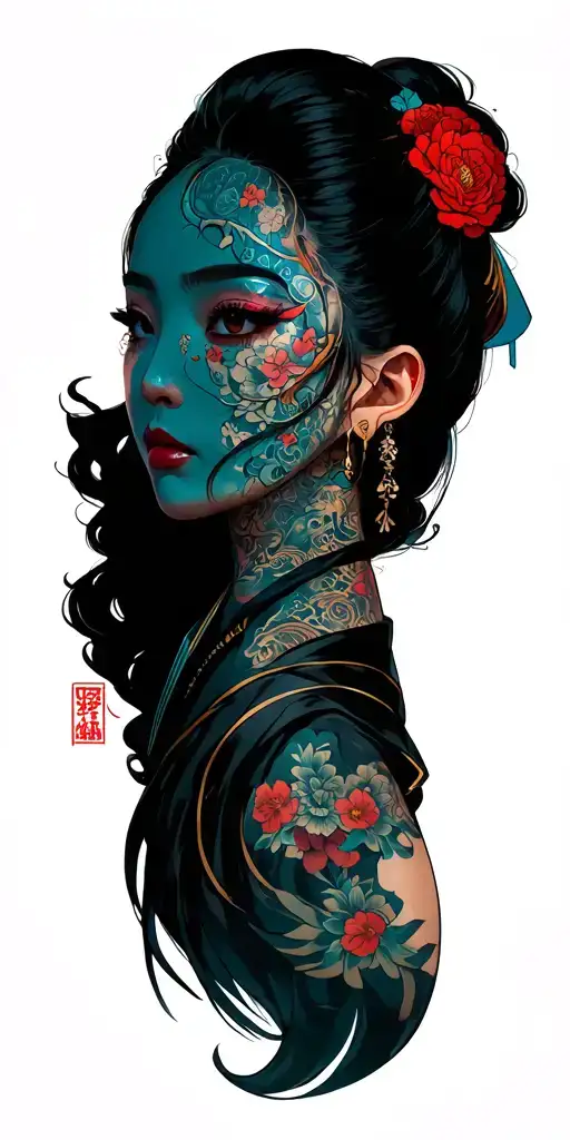 cyberpunk tattoo design idea