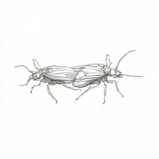 two florida love bugs tattoo design idea