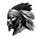 nigerian warrior tattoo design idea