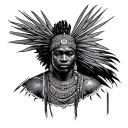 nigerian warrior tattoo design idea