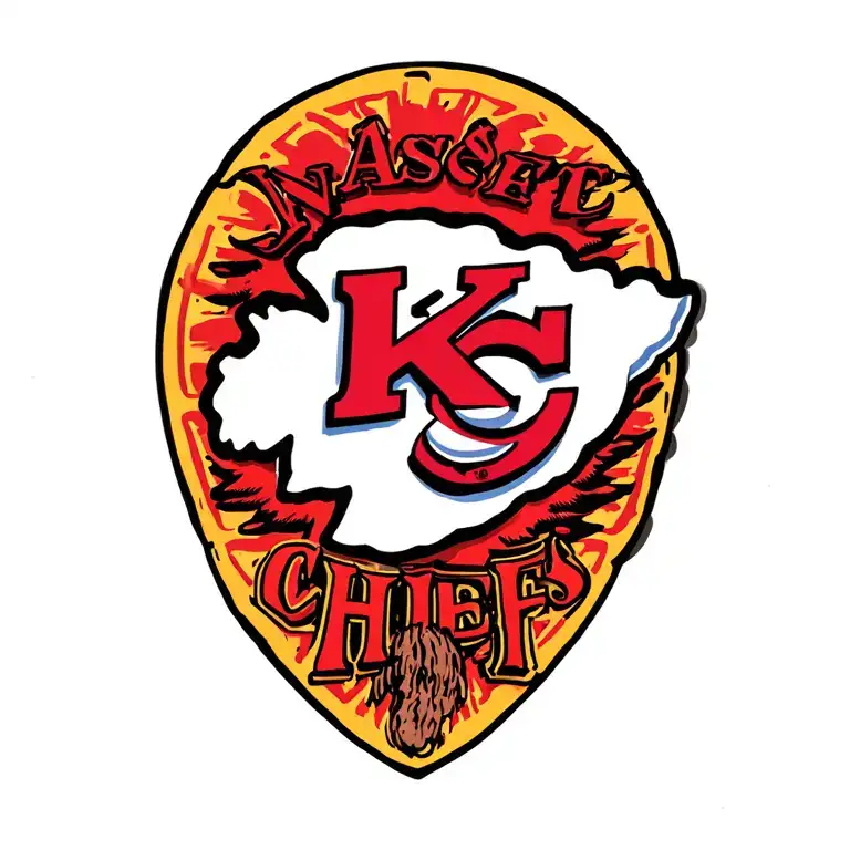 Kansas City chiefs bbq tattoo design idea
