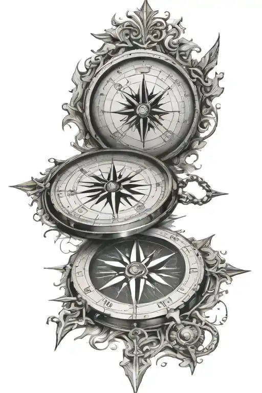 old Norse compass design sayin kill your masters inside of it on old runic letters tattoo design idea