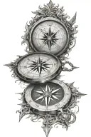 old Norse compass design sayin kill your masters inside of it on old runic letters tattoo design idea