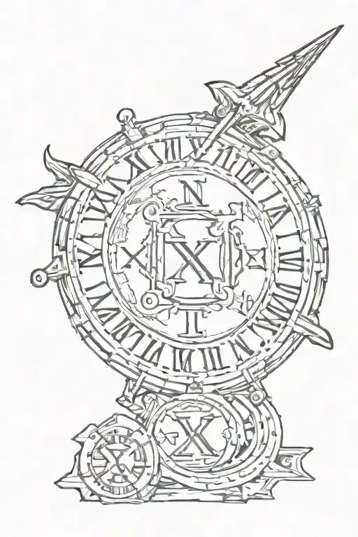 roman numerals son born tattoo design idea