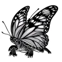 Hubicus butterfly and turtle tattoo design idea