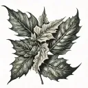 fall leaves tattoo design idea
