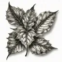 fall leaves tattoo design idea