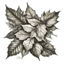 fall leaves tattoo design idea