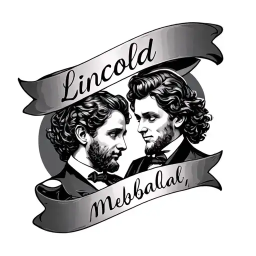 kids names Lincoln and Meabella tattoo design idea