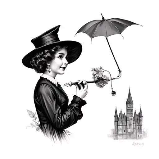 Mary poppins  tattoo design idea