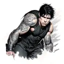 levi Ackerman with titans tattoo design idea