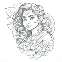 moana 2 sisters shells tattoo design idea