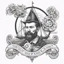 seaman sailing tattoo design idea