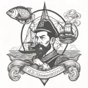 seaman sailing tattoo design idea