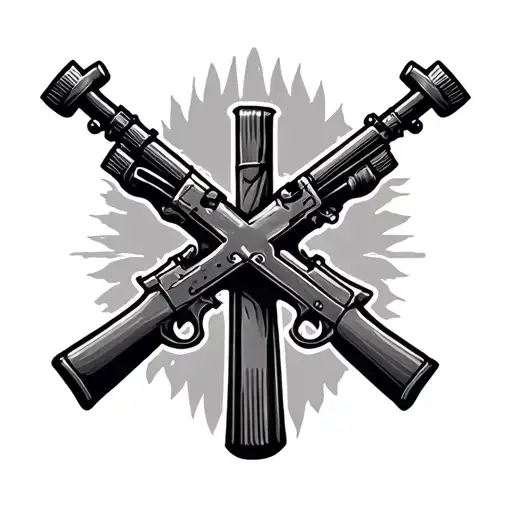 Infantry Cross Rifles tattoo design idea