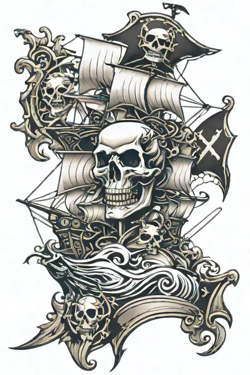 Pirate tattoo design idea