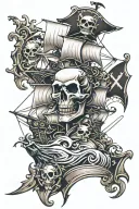 Pirate tattoo design idea