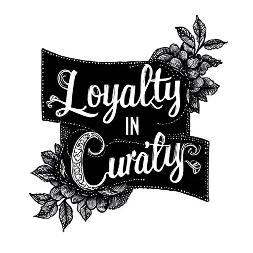 loyalty in cursive on arm  tattoo design idea