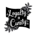 loyalty in cursive on arm  tattoo design idea