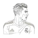 real madrid and cr7 written in the middle  tattoo design idea