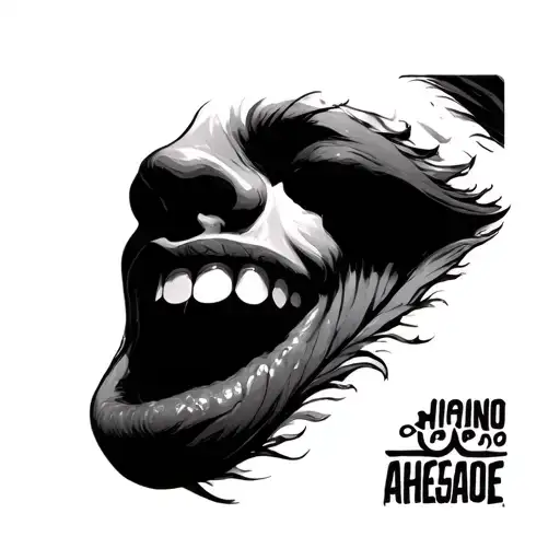 Ahegao tattoo design idea