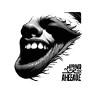 Ahegao tattoo design idea