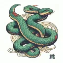 japanese snake tattoo design idea