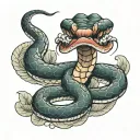 japanese snake tattoo design idea