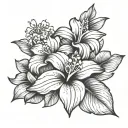 hawaii flower tattoo design idea