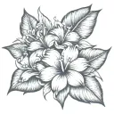 hawaii flower tattoo design idea