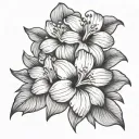 hawaii flower tattoo design idea