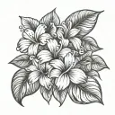 hawaii flower tattoo design idea