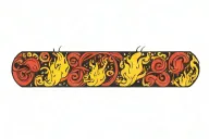 fire bracelet tattoo design idea