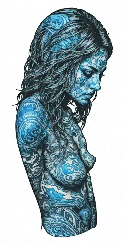 sexy girl titties shaped like tattoo design idea