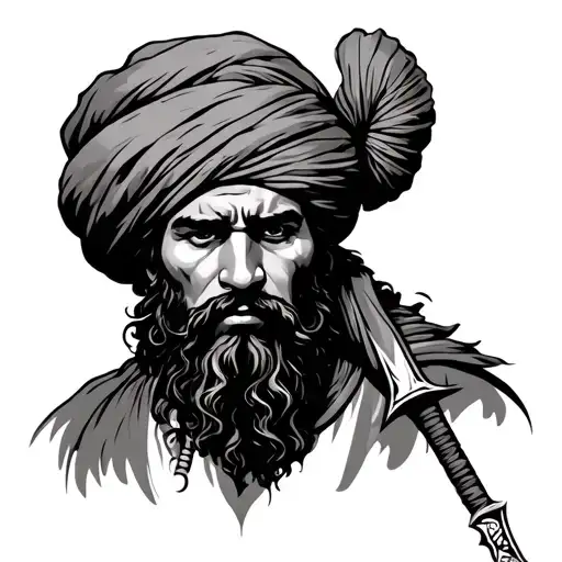 Sikh Warrior tattoo design idea